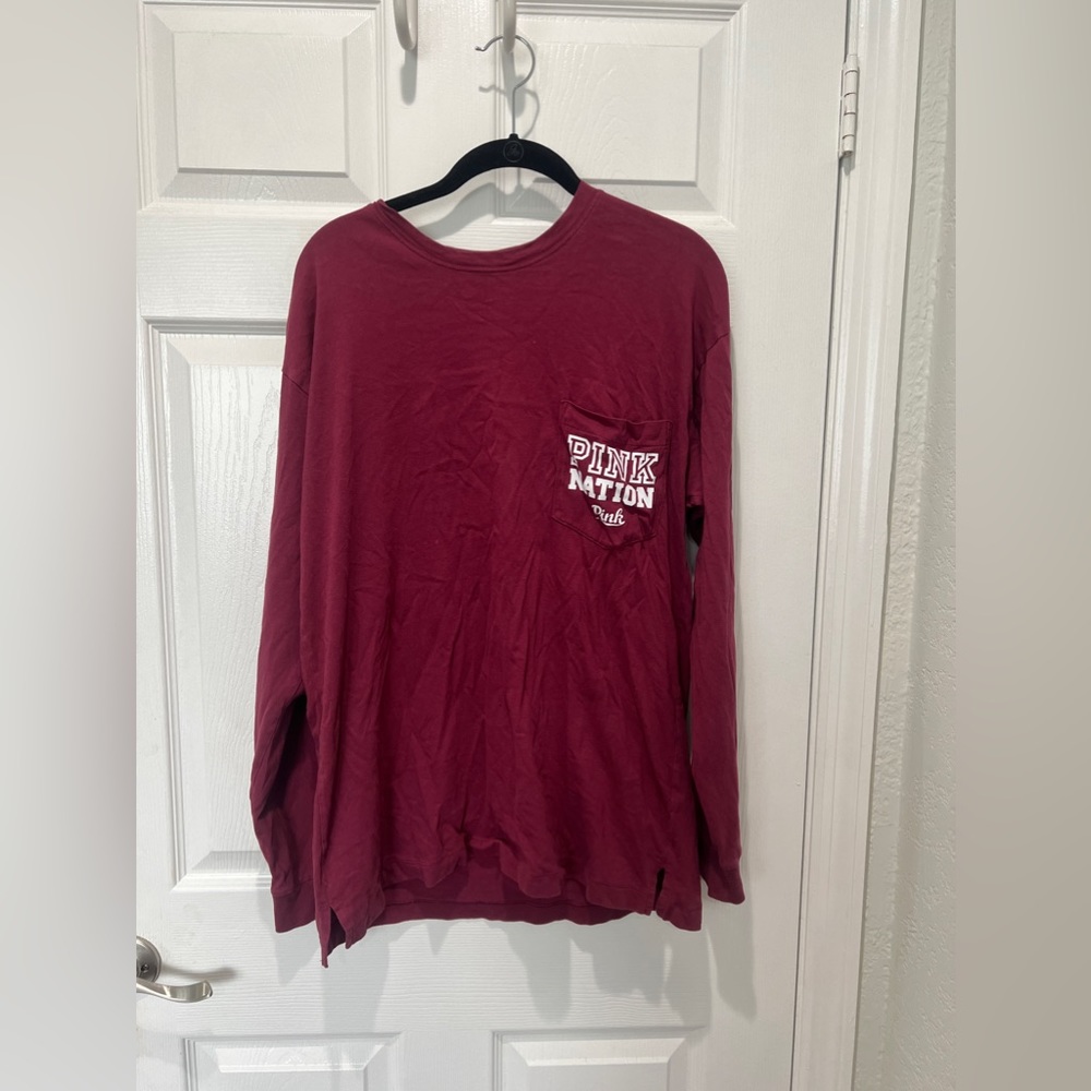 Victoria Secret Pink Oversized Long Sleeve Tee *in great condition*